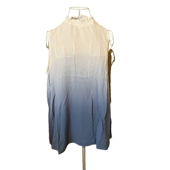 Mud Pie Weston Blue Ombre Dip Dye Swing Tank for Women - Size Large, NWT - Picture 3 of 9